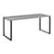 Hirsh Commercial Desks, 29.5 in D X 29.9 in H, 70.9 in W X Steel, Black / Gray Elm 23937 - alternate 3